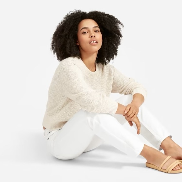 Everlane The Summer Jean in White Super-Soft Relaxed Size 33 - Picture 3 of 10